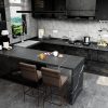 Premium Black Quartz custom kitchen design toronto