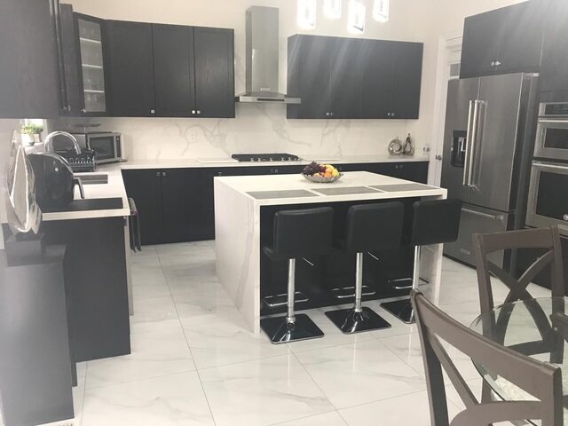 custom quartz porcelain granite kitchen