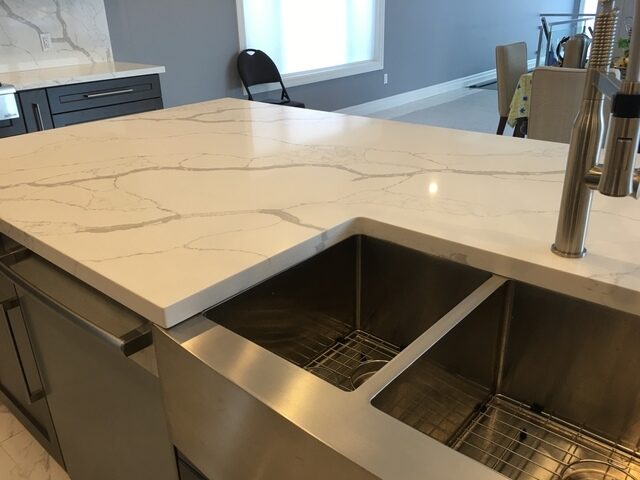 quartz porcelain granite kitchen counter