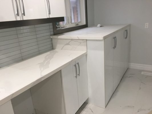 quartz porcelain granite laundry room counter