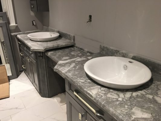 custom stone bathroom counter toronto