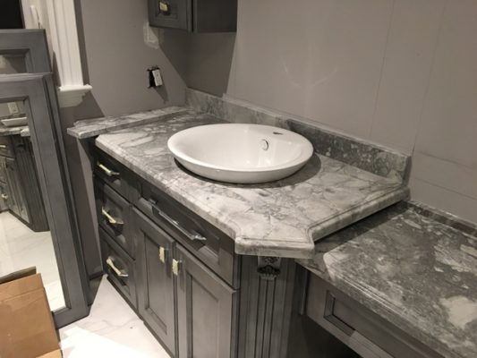 custom stone bathroom counter toronto