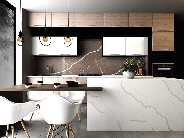 custom quartz porcelain granite kitchen