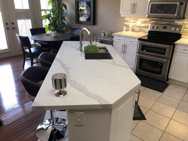 quartz porcelain granite kitchen counter