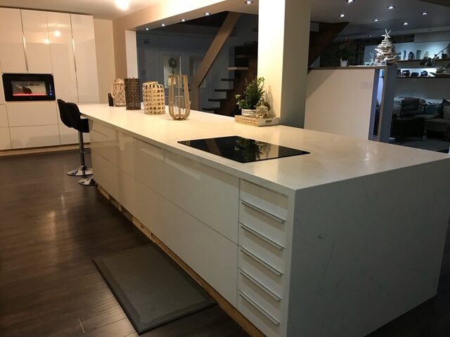 quartz porcelain granite kitchen counter