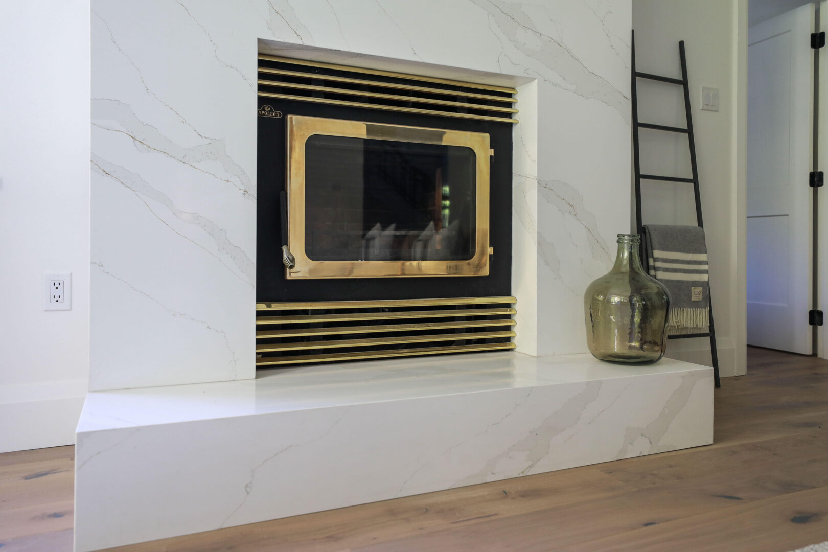 stone clad fireplace custom toronto