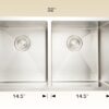 203335 – TITANIUM SERIES double stainless steel sink