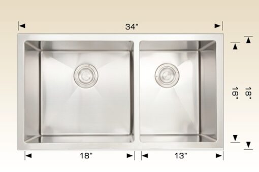 203337 – TITANIUM SERIES double stainless steel sink