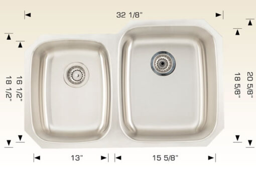 Builder Series – 207024 double stainless steel sink