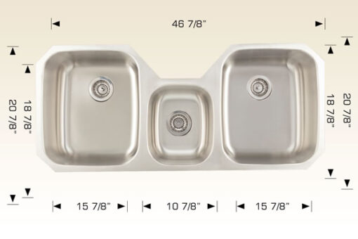 Builder Series – 207027 triple stainless steel sink
