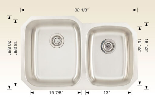 Builder Series – 207035 double stainless steel sink
