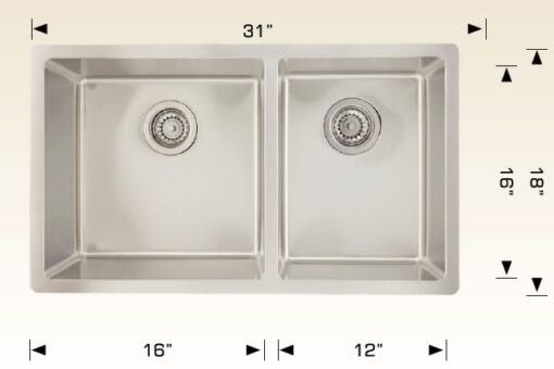 Builder Series – 208021 double stainless steel sink